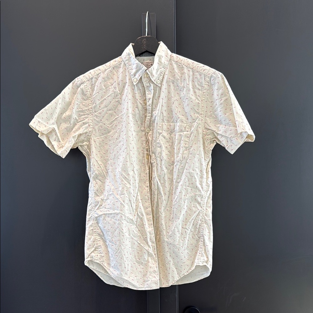 Men's J.Crew Cream Short Sleeve Shirt